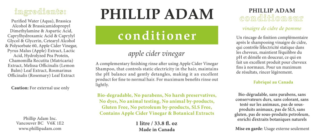 Phillip Adam lifestyle shot shows fresh, vegan, paraben-free haircare set on bathroom shelf