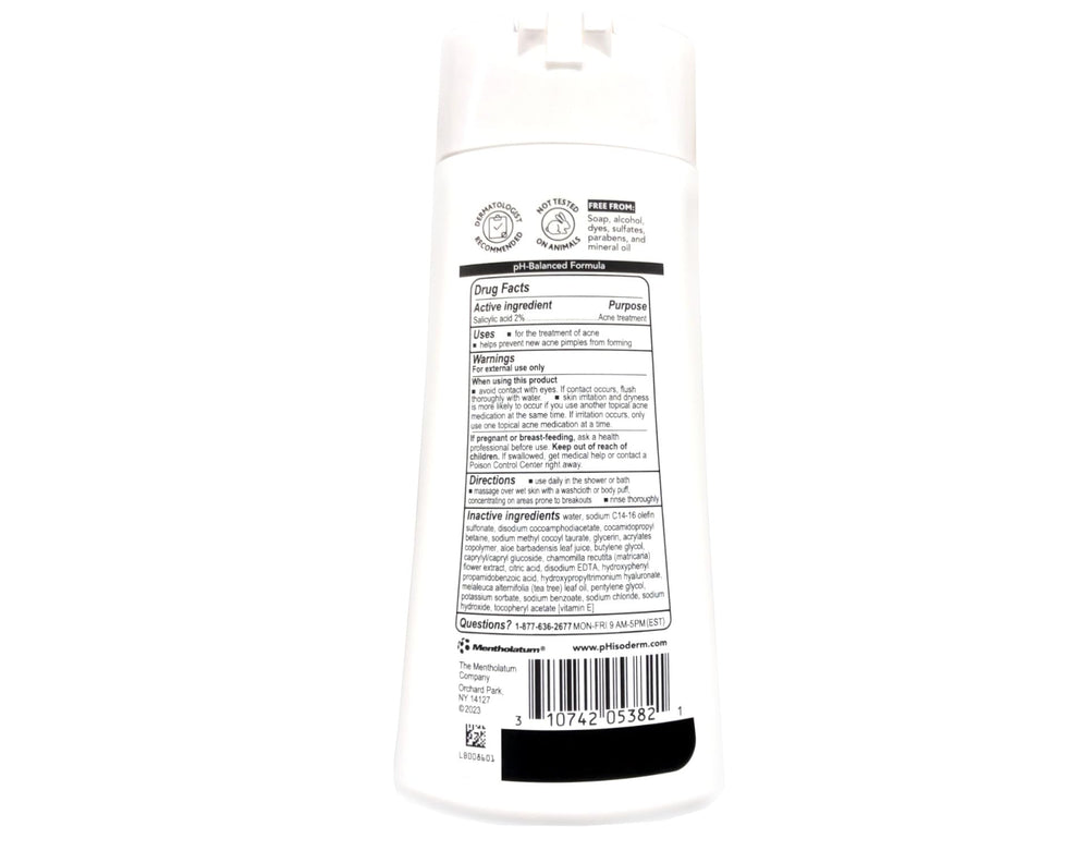 Phisoderm Anti-Blemish ingredients with salicylic acid and soothing botanicals