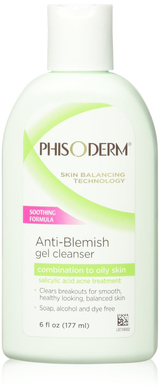 Phisoderm Anti-Blemish Gel Cleanser bottle for daily acne-prone skin care