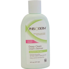 Phisoderm Deep Clean Cream Cleanser bottle for gentle daily cleansing on dry skin