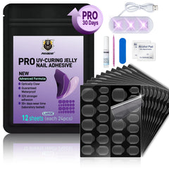 PHIXBEAR Pro 288 tabs across 12 sheets for versatile nail shapes.