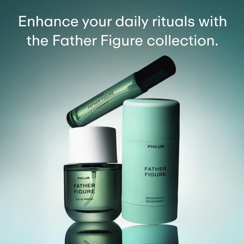 PHLUR Father Figure label highlights ingredient transparency for informed choices.