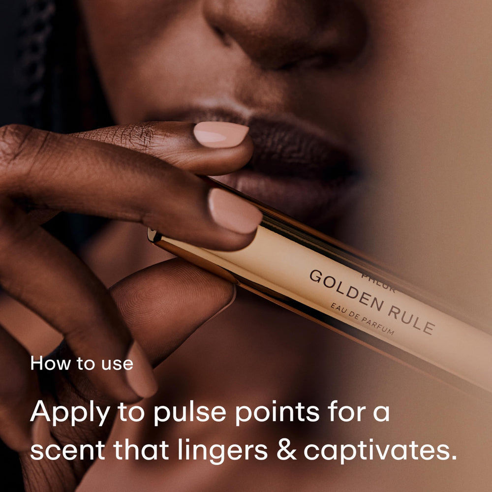 PHLUR Golden Rule top notes emphasize mandarin and pink pepper for a bright opening.