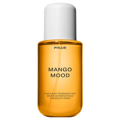 PHLUR Mango Mood bottle front view, ideal for daily hair and body fragrance.