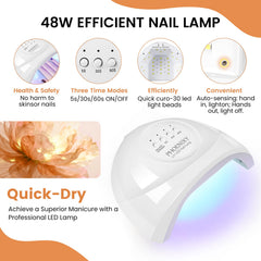 Phoenixy 48W LED nail lamp with even curing