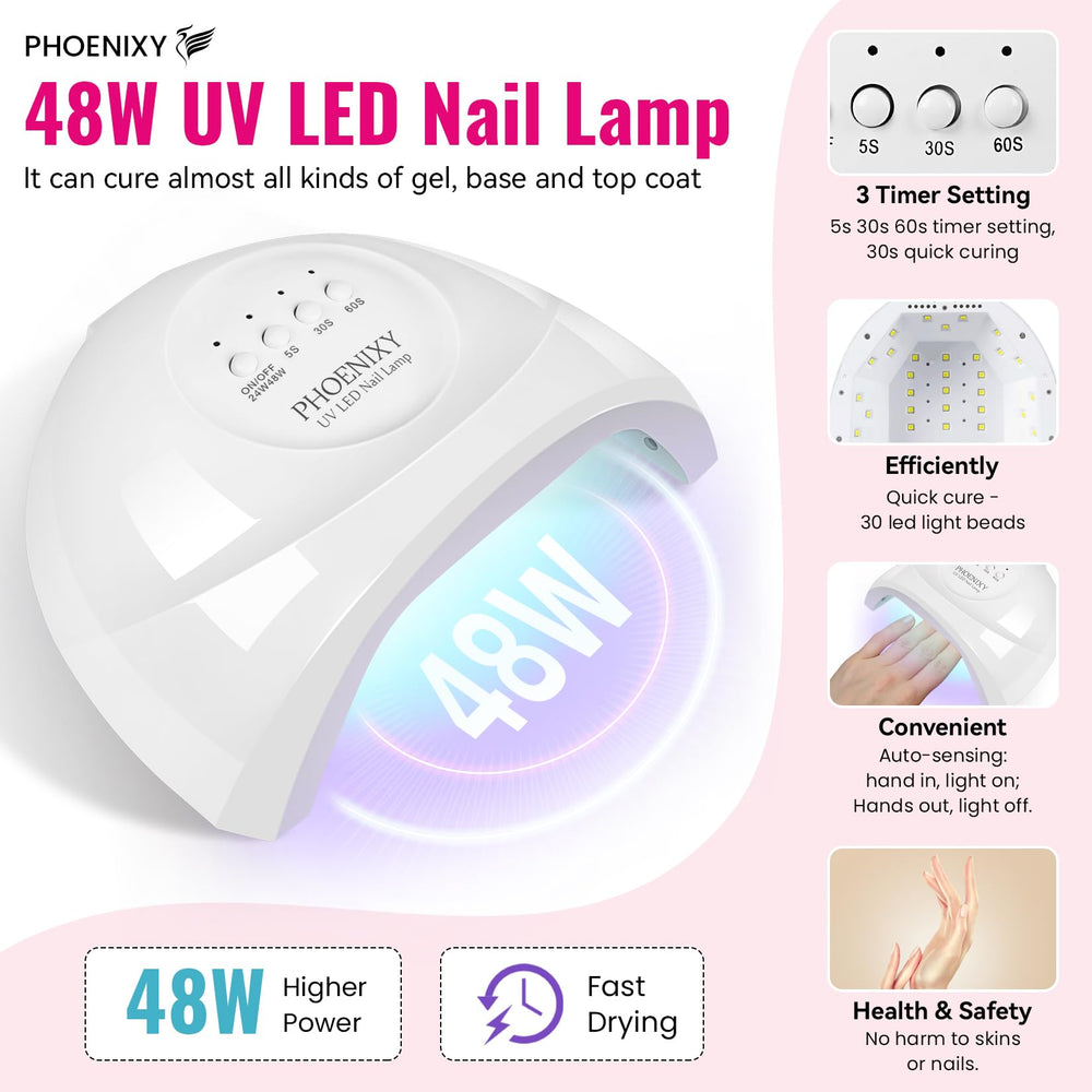 Phoenixy 48W UV-LED nail light with quick, even curing