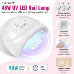 Phoenixy 48W UV-LED nail light with quick, even curing