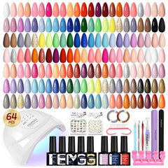 Phoenixy gel nail kit front view with UV light for home manicures