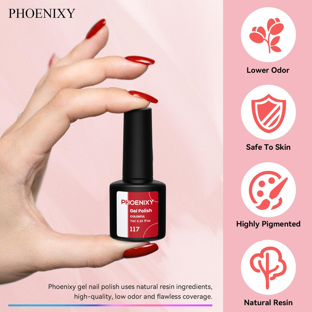 Phoenixy silver glitter top coat provides shimmering accents for party-ready nails.