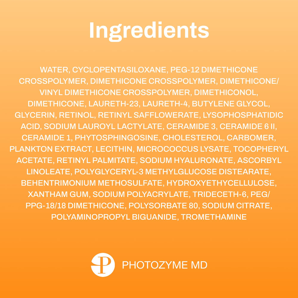 Photozyme GFS Plus Night Serum brightening effect showcased for a luminous complexion.