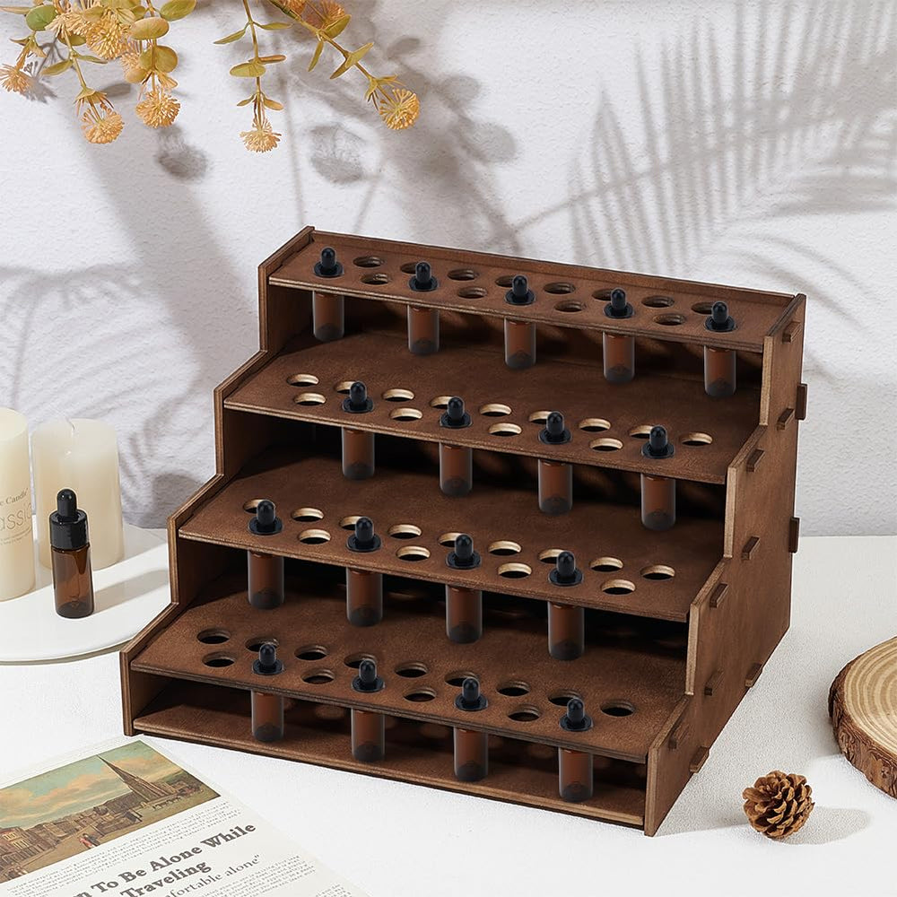 PH PandaHall easy-access oil bottle display helps quick customer selection.