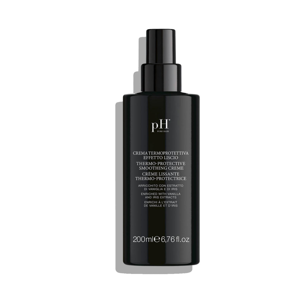 pH PURE HAIR Thermo-Protective Smoothing Creme bottle showing heat defense for daily styling