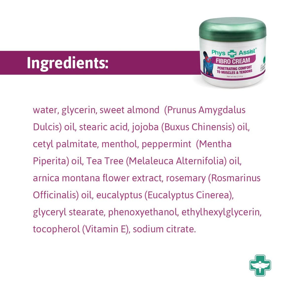 PhysAssist Fibro Cream’s non-greasy texture keeps skin clean