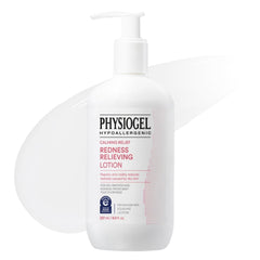 Physiogel Calming Relief lotion bottle front for soothing dry, sensitive skin.