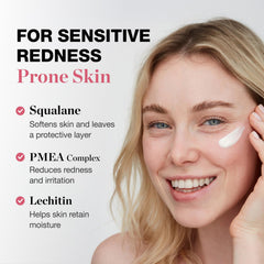 Physiogel redness reducing cream enriched with ceramides and squalane.