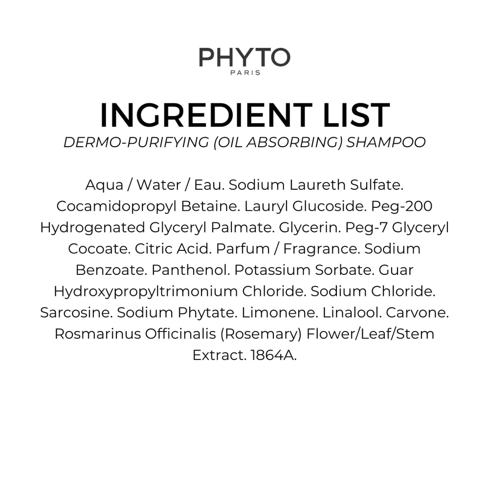 PHYTO oil-absorbing shampoo hair after wash with lighter, flexible texture.