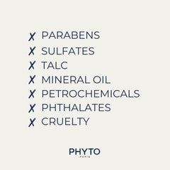PHYTO Phytophanère label highlights paraben- and sulfate-free formula.