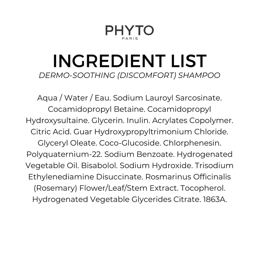 PHYTO Scalp Solutions Anti-Itch Shampoo highlighting fermented bisabolol ingredient