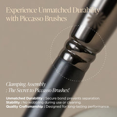 Liquid foundation swatch demonstrates uniform coverage with the FB17 brush