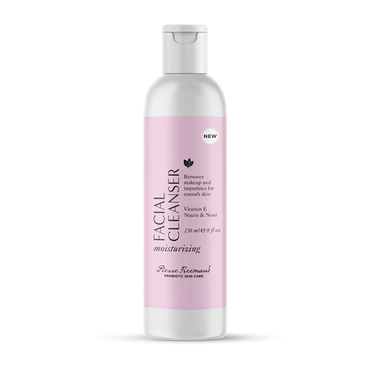 Pierre Freeman's Moisturizing Facial Cleanser bottle for gentle daily cleansing and nourishment