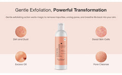 Beads closeup on probiotic exfoliating cleanser indicating gentle exfoliation