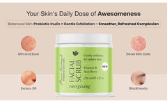 Application rub of Pierre Freeman's Energizing Facial Scrub for easy daily use.