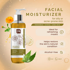 Pili Natural Hydrogel centella asiatica aloe ingredients closeup for hydration