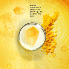 Pili Natural Pili Sulfur Lotion applied on the body for lightweight hydration.