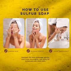 Pili Natural sulfur soap bar side view highlighting shape and size