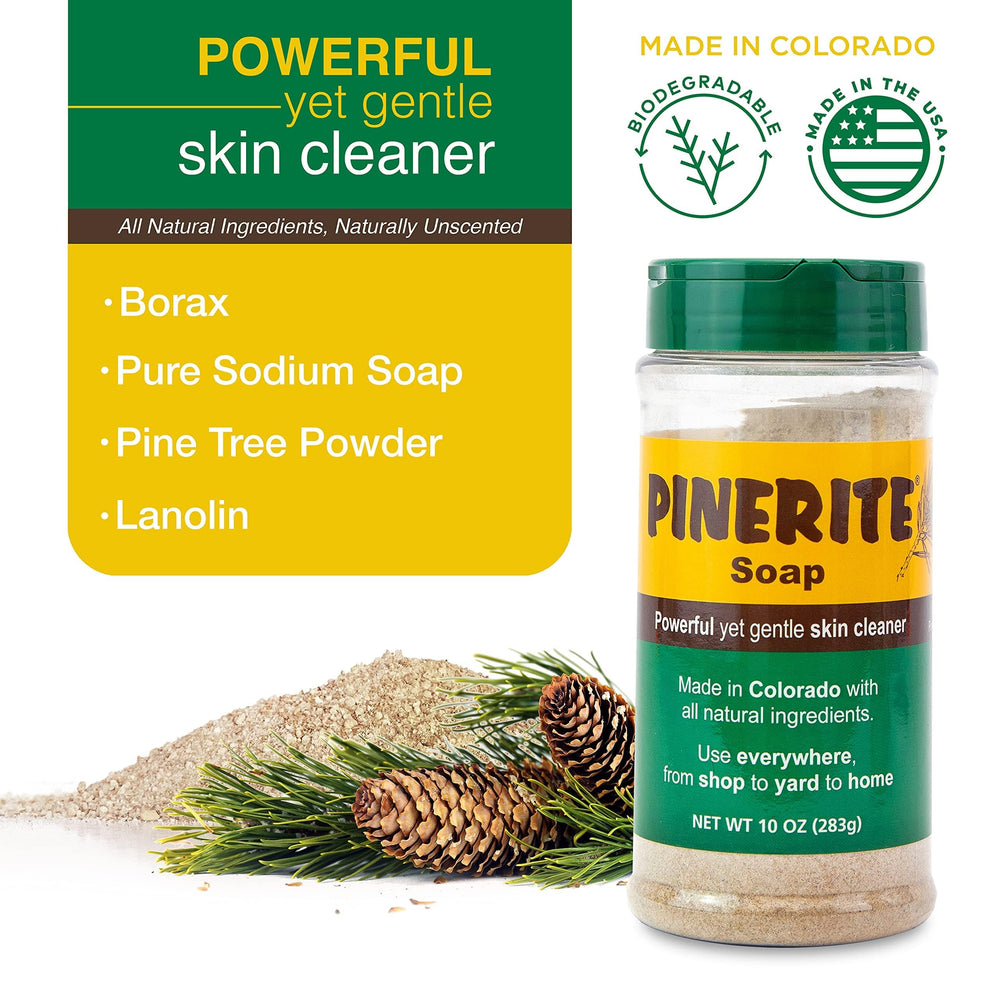 Pinerite leaves hands softer after use.