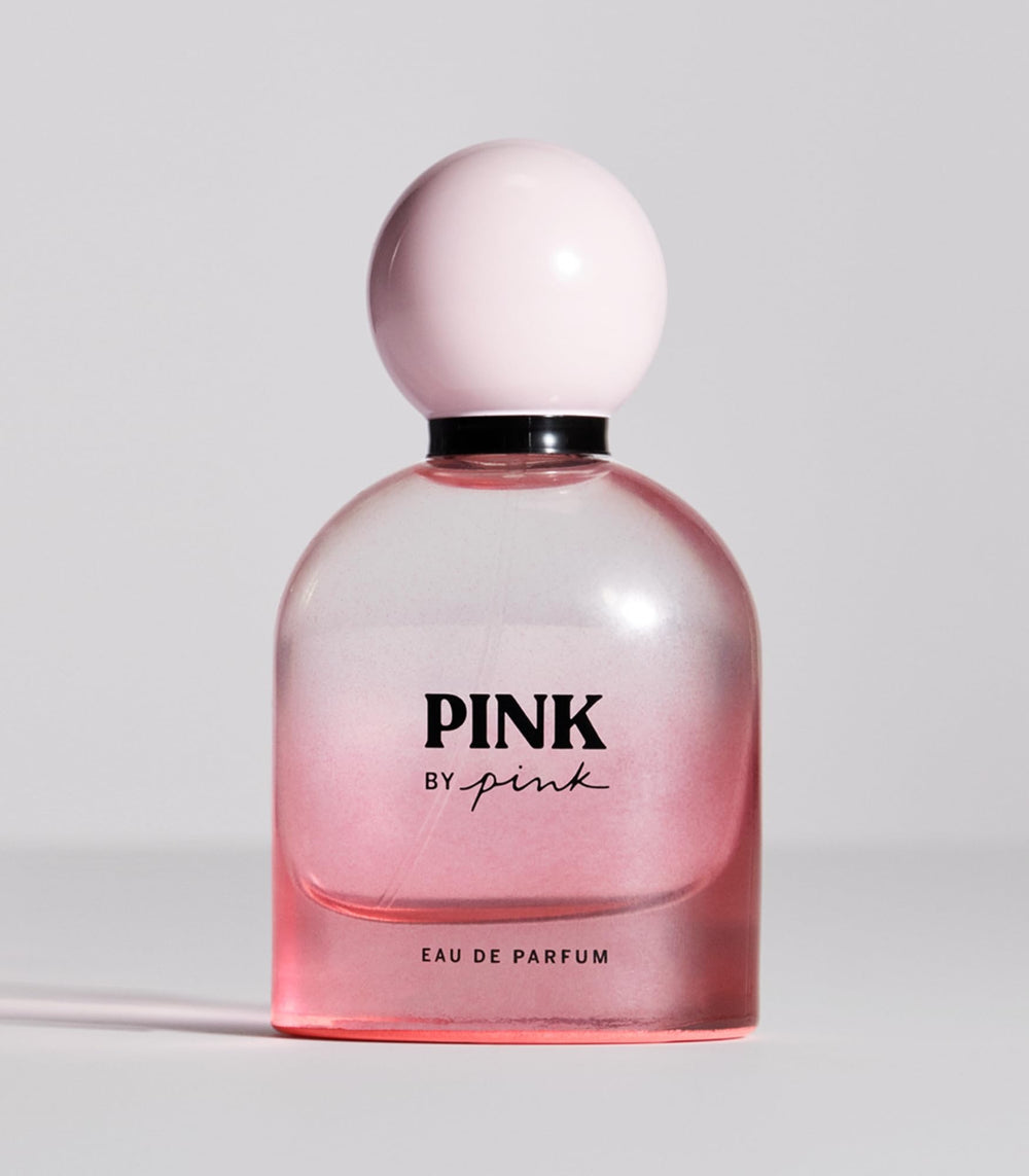 Pink Eau de Parfum spray action for quick, light fragrance touch-ups.