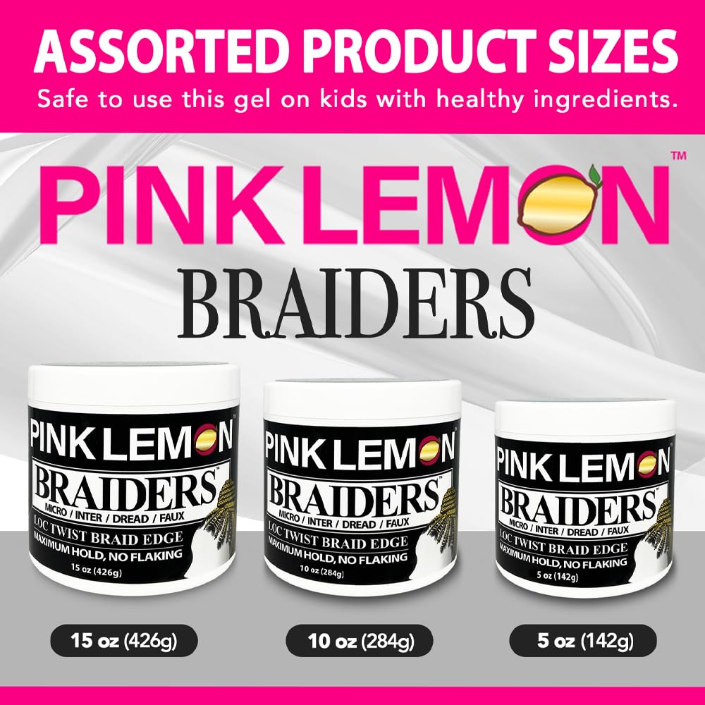 PINK LEMON Braiding Gel loc twist styles for reliable control