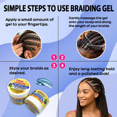 Edge control with Pink Lemon Peppermint gel for sleek, defined edges