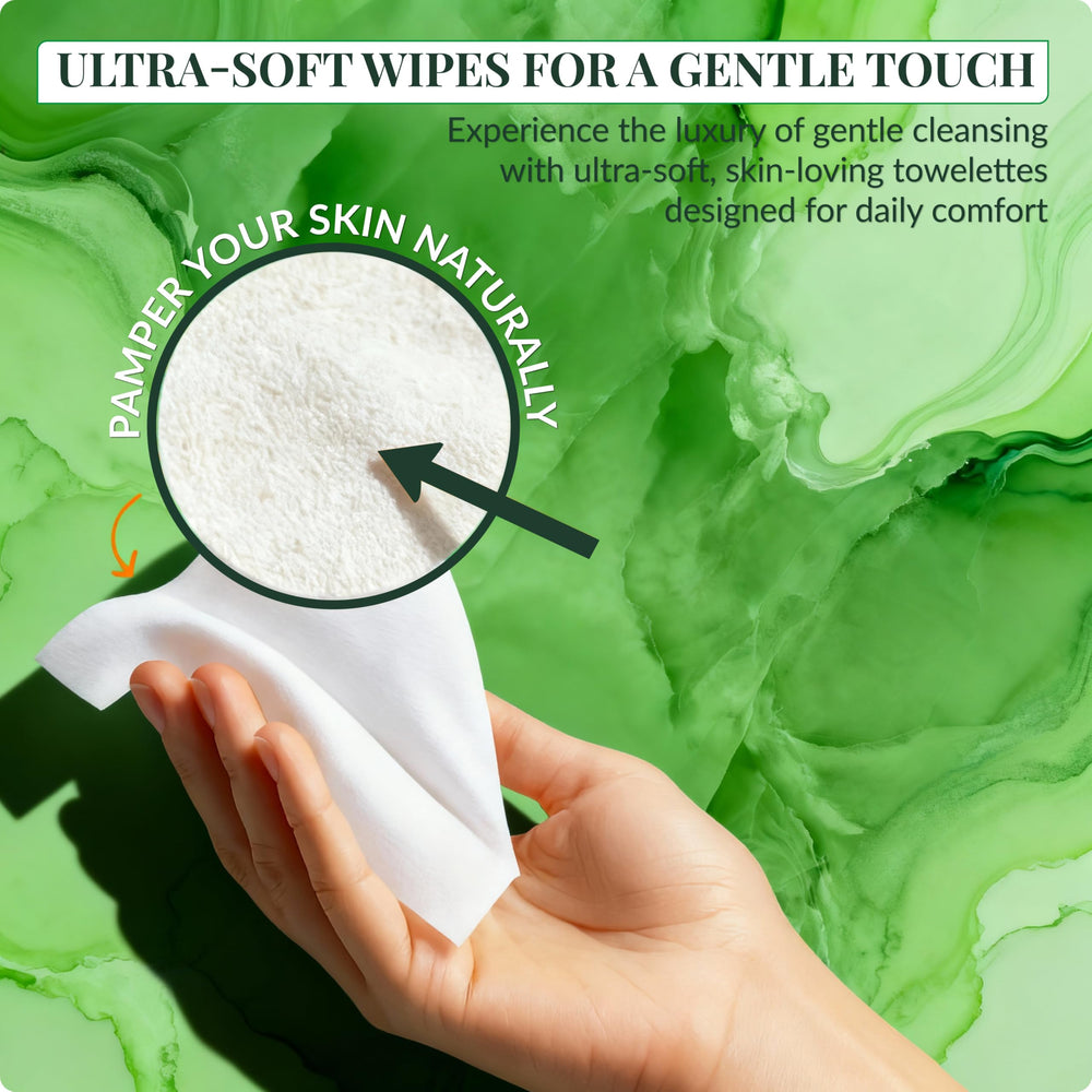 Pink Sky makeup remover wipes glide gently, removing waterproof makeup.