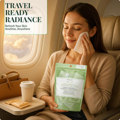 Pink Sky wipes suitable for sensitive skin with cucumber calming effect.