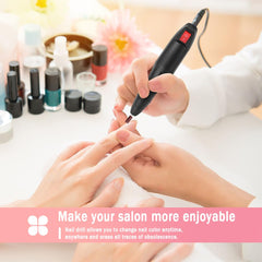 Pinkiou electric nail drill in use shows quiet operation