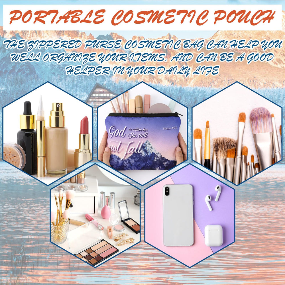 Pinkunn zipper makeup bag for valuables and cosmetics