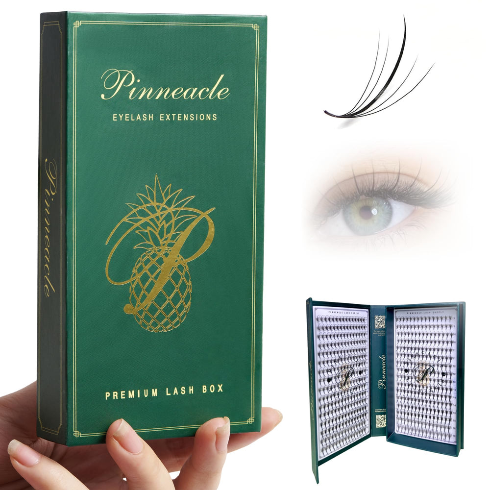 Pinneacle Wispy Promade Fans Box in black and brown open for fast mapping