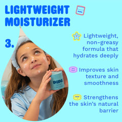 Tween routine display shows the 3-step system for simple daily care.