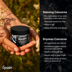PiperWai deodorant cream with vitamin E supports skin conditioning and comfort.
