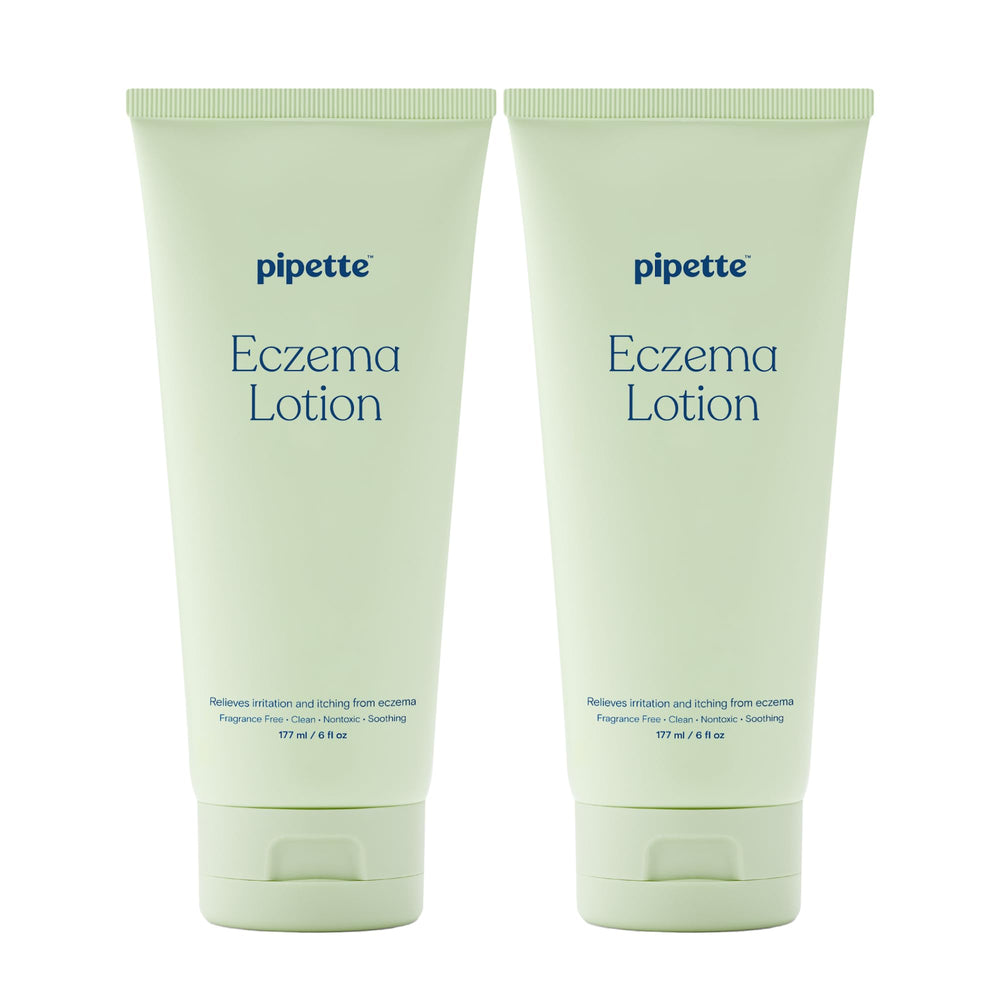 Pipette Eczema Lotion bottle with fragrance-free formula for newborn and sensitive skin