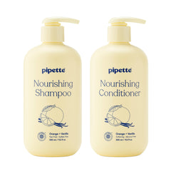Pipette daily nourishing shampoo bottle with gentle cleansing for kids.