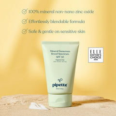Pipette sunscreen duo box showcases two convenient formats for outdoors.