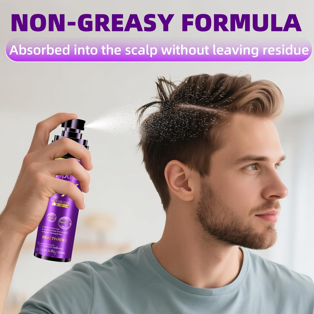 Side view of Pipuxi minoxidil bottle with spray cap.