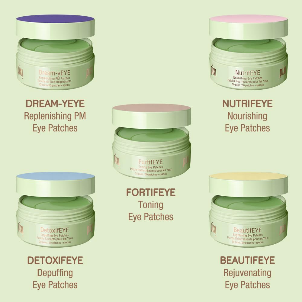 Pixi eye patches support morning and night routines for refreshed eyes.