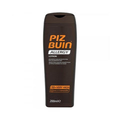 Piz Buin Allergy Lotion SPF50+ packaging with a 200 ml bottle for daily protection.