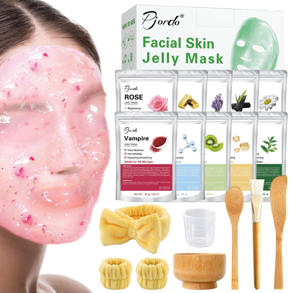 Pjordo Jelly Mask Rose powder for at-home hydration and glow