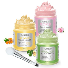 Pjordo turmeric vitamin C clay mask jar for brightening and pore cleansing.