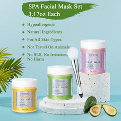 Pjordo Valentine’s Day clay masks gift set on display.