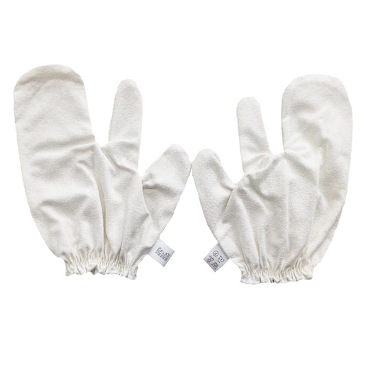 PJxtal Garshana gloves pack front for at-home Ayurveda massage